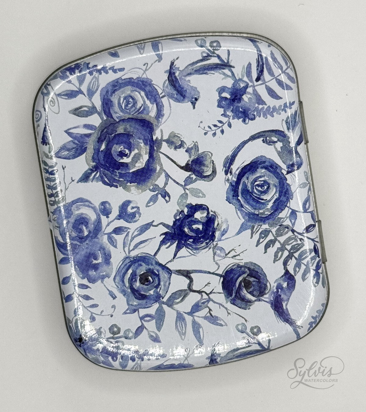 Dose "Blaue Blumen" für 6 halbe Näpfchen