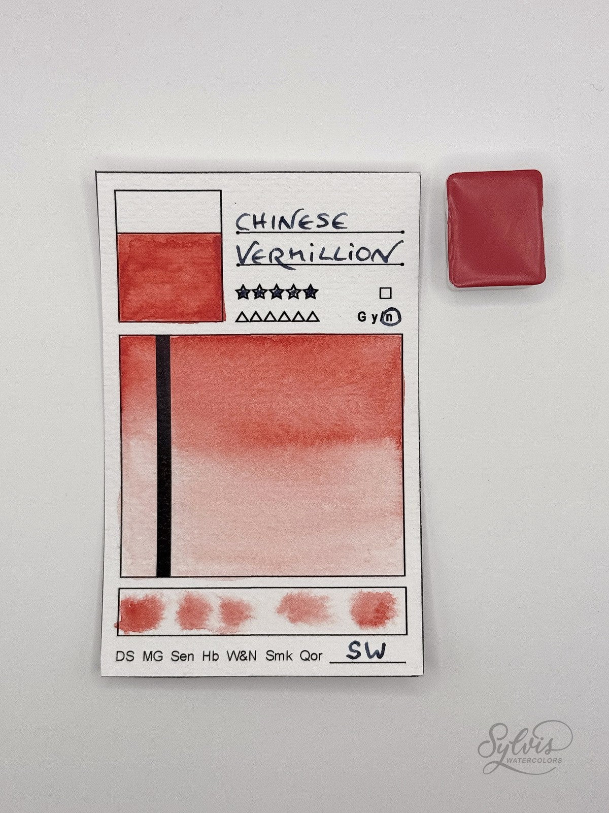 Aquarellfarbe 'Chinese Vermillion Hue'