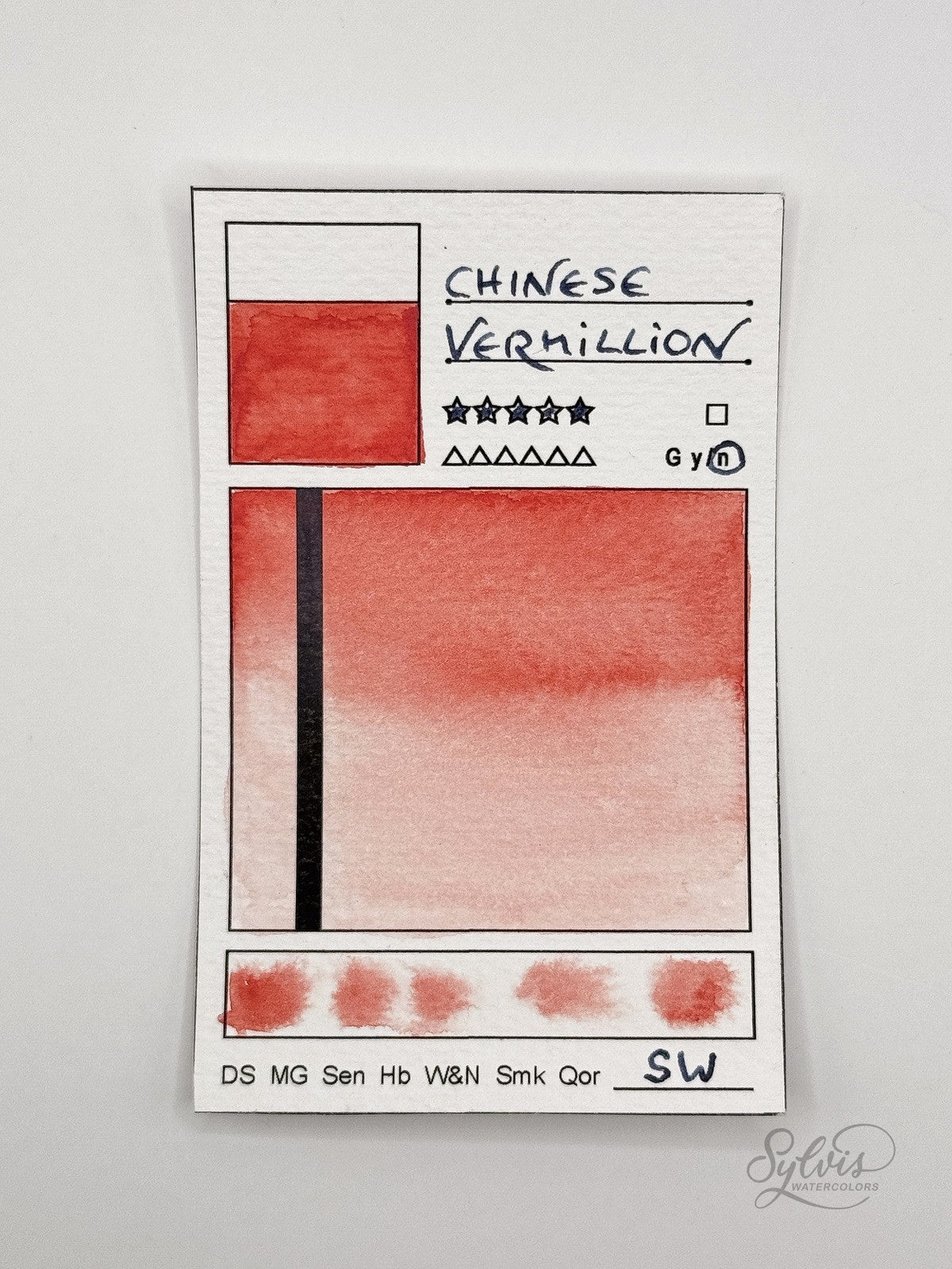 Aquarellfarbe 'Chinese Vermillion Hue'