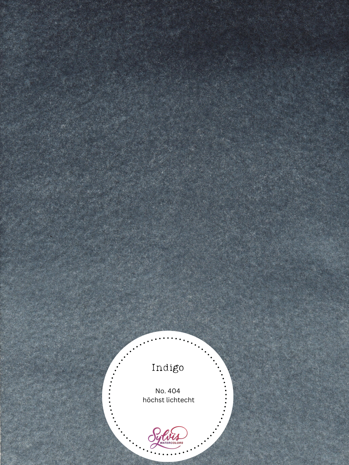 Farbkarte Indigo – handgemachte Aquarellfarbe auf Aquarellpapier, höchste Lichtechtheit