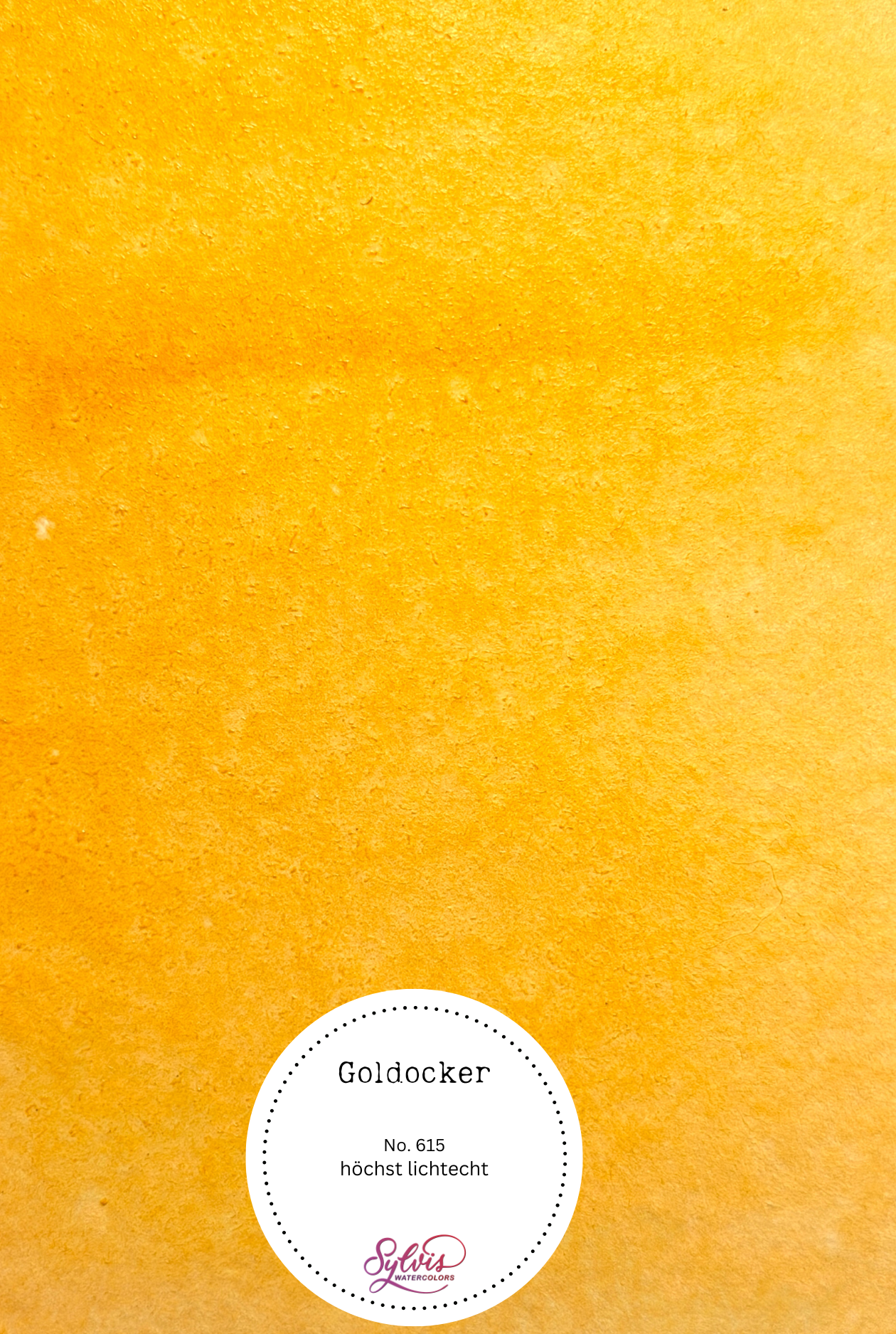Farbswatch auf Aquarellpapier Goldocker
