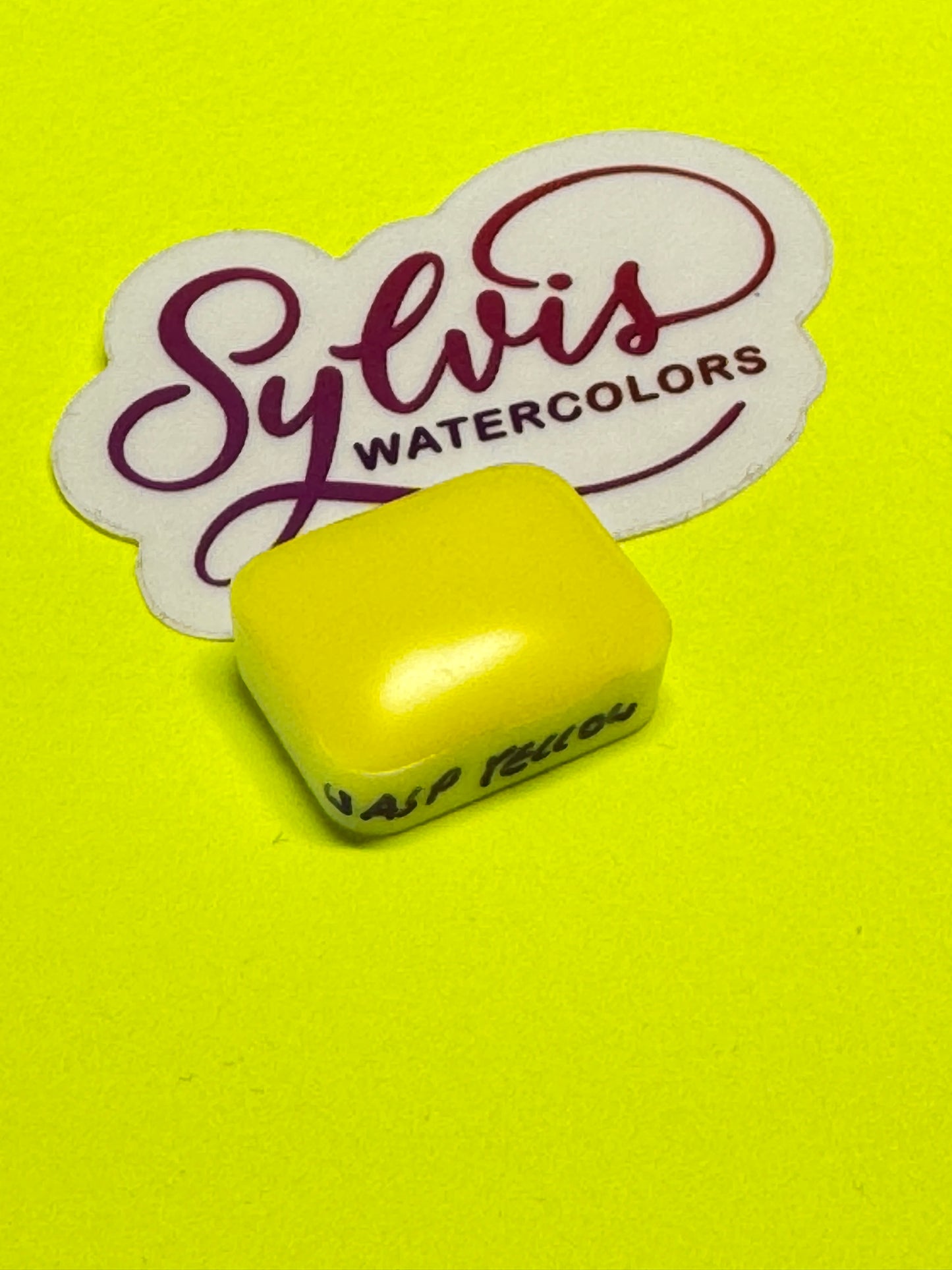 Handgemachte Aquarellfarbe Wasp Yellow im viertel Näpfchen – Künstlerqualität aus dem Hochsauerland