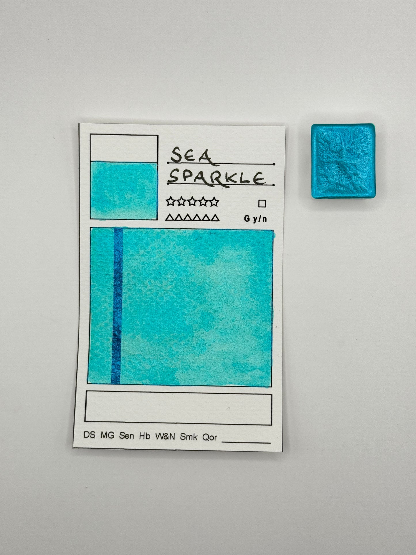Aquarellfarbe 'Sea Sparkle' - MICA Glitzerpigment, Türkisglitzer