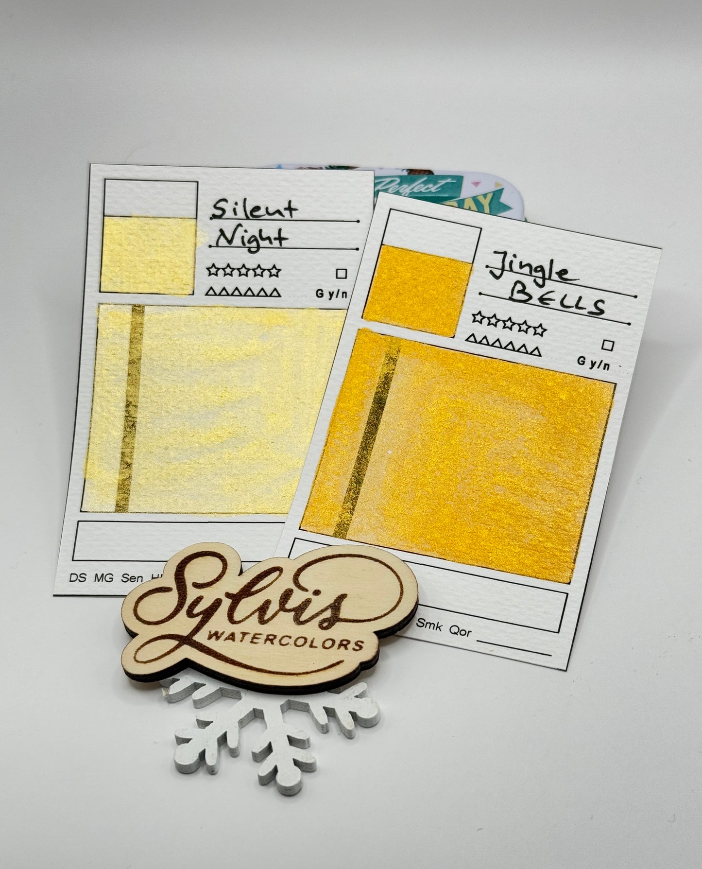 Aquarellfarben Duo 'Silent Night' & 'Jingle Bells' MICA Goldtöne im Set