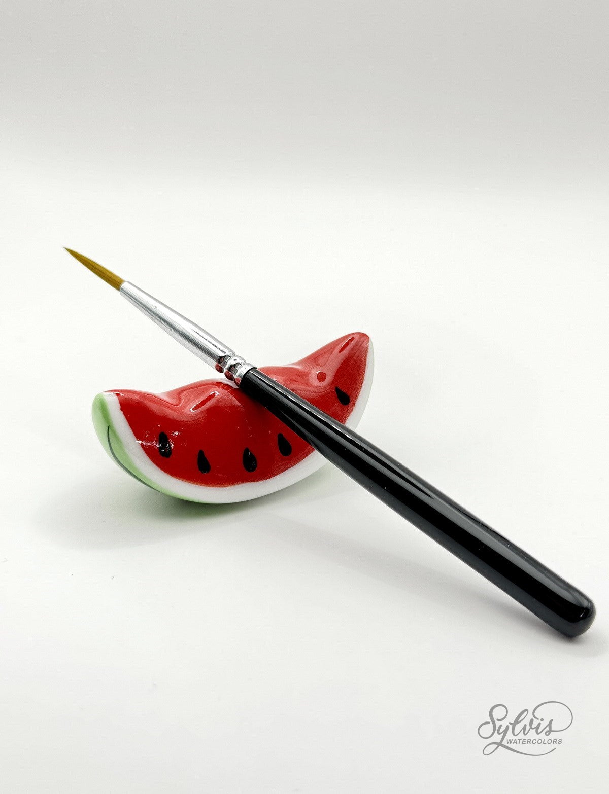Pinselablage Wassermelone mit aufliegendem Pinsel