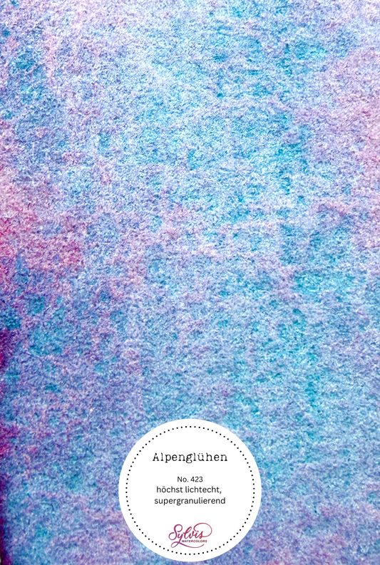 Farbswatch Alpenglühen auf Aquarellpapier