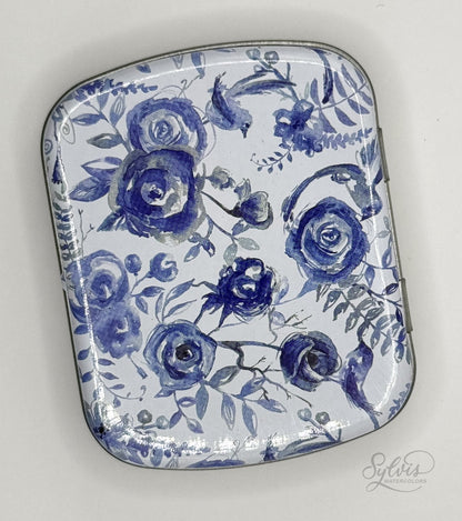 Dose "Blaue Blumen" für 6 halbe Näpfchen