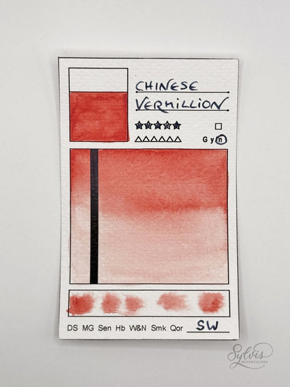 Aquarellfarbe 'Chinese Vermillion Hue'