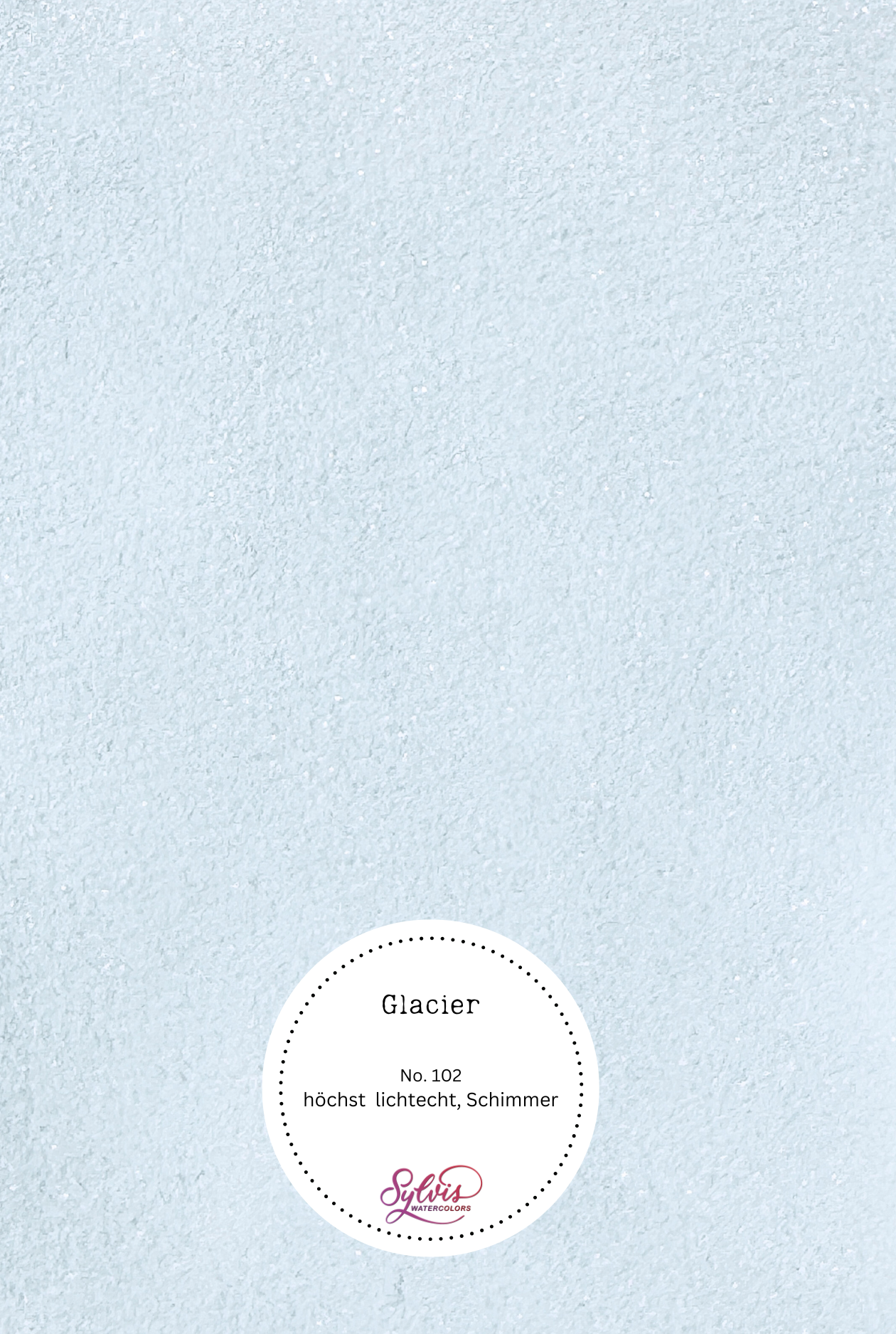 Farbswatch auf Aquarellpapier Glacier