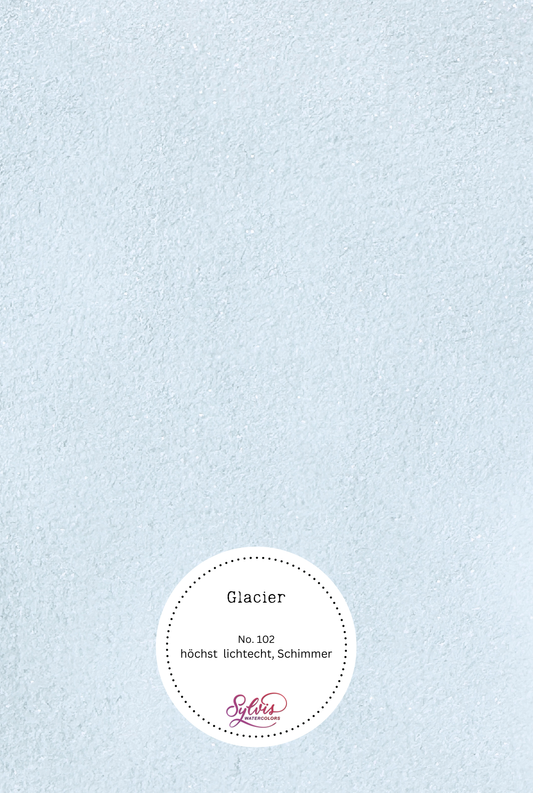 Farbswatch auf Aquarellpapier Glacier