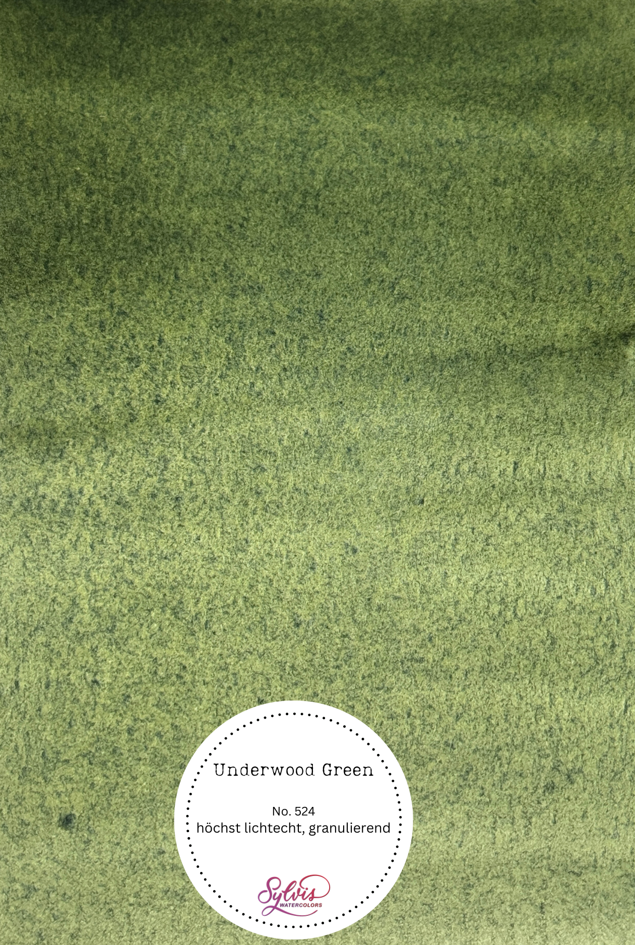 Farbswatch auf Aqaurellpapier Underwood Green