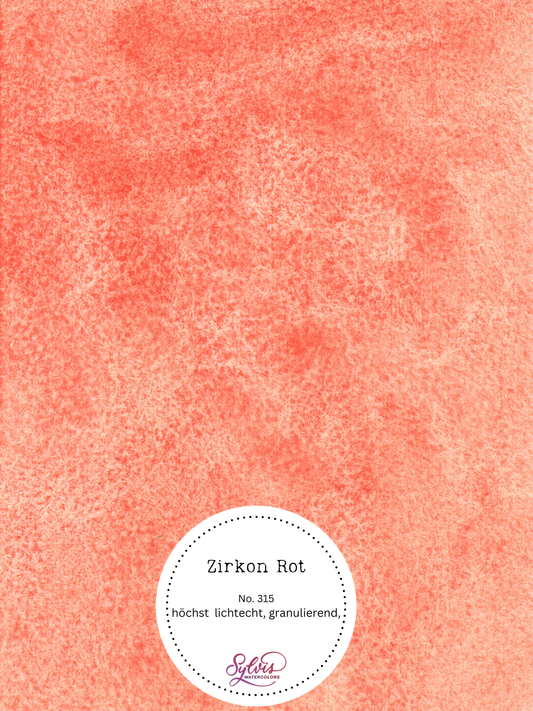 Farbprobe auf Aquarellpapier Zikonrot