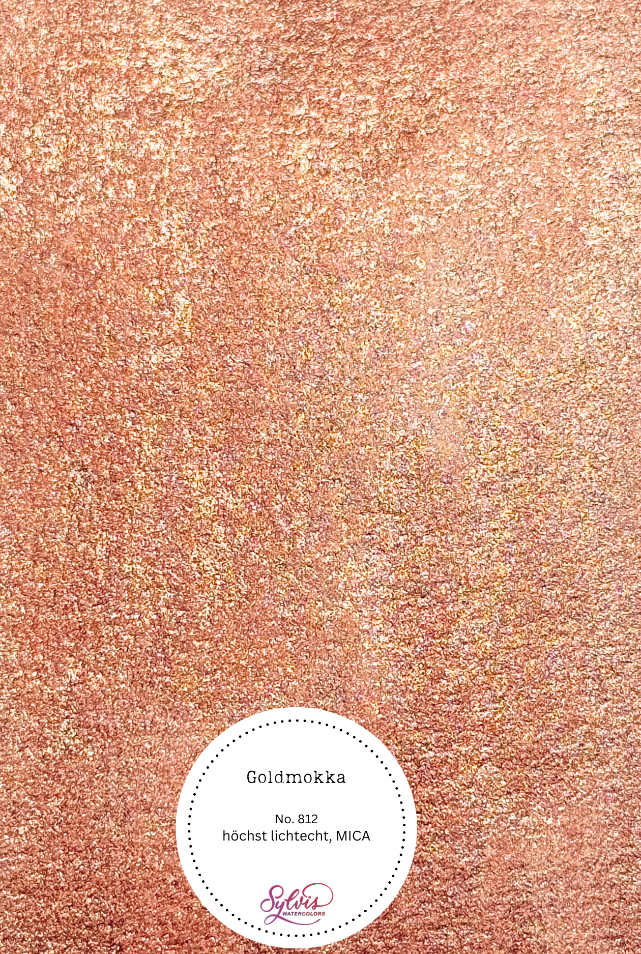 Farbswatch Goldmokka auf Aquarellpapier