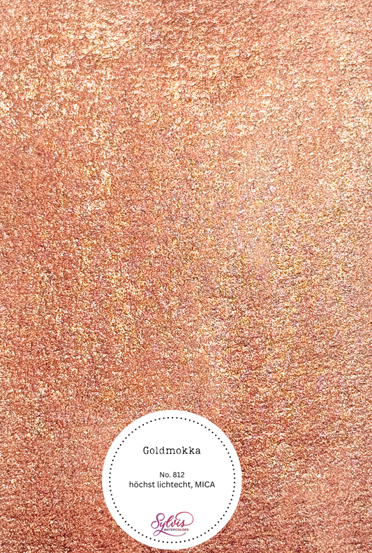 Farbswatch Goldmokka auf Aquarellpapier