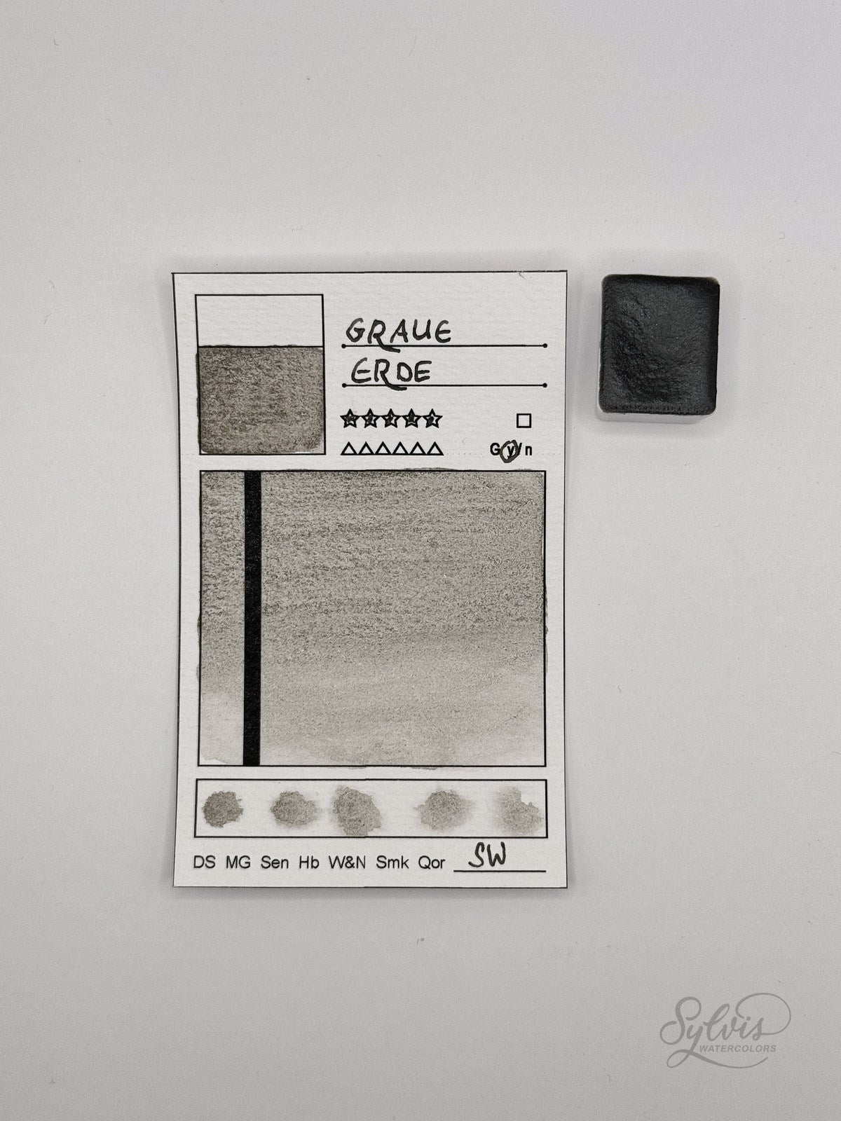 Aquarellfarbe 'Grey Ochre' (Berninapass, Schweiz)