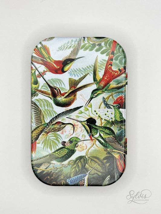 Box with hummingbirds for max. 12-14 half pans