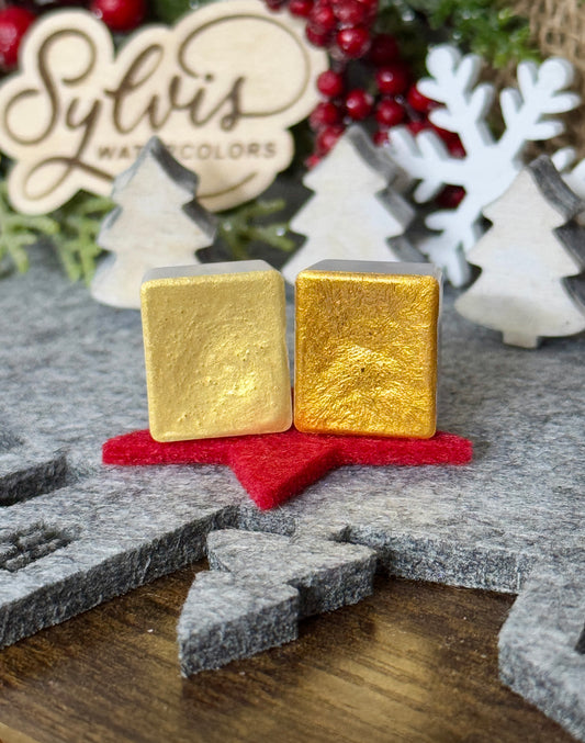 Aquarellfarben Duo 'Silent Night' & 'Jingle Bells' MICA Goldtöne im Set