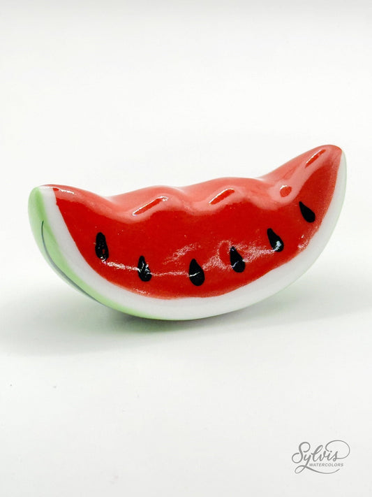 Pinselablage Wassermelone, Seitenansicht