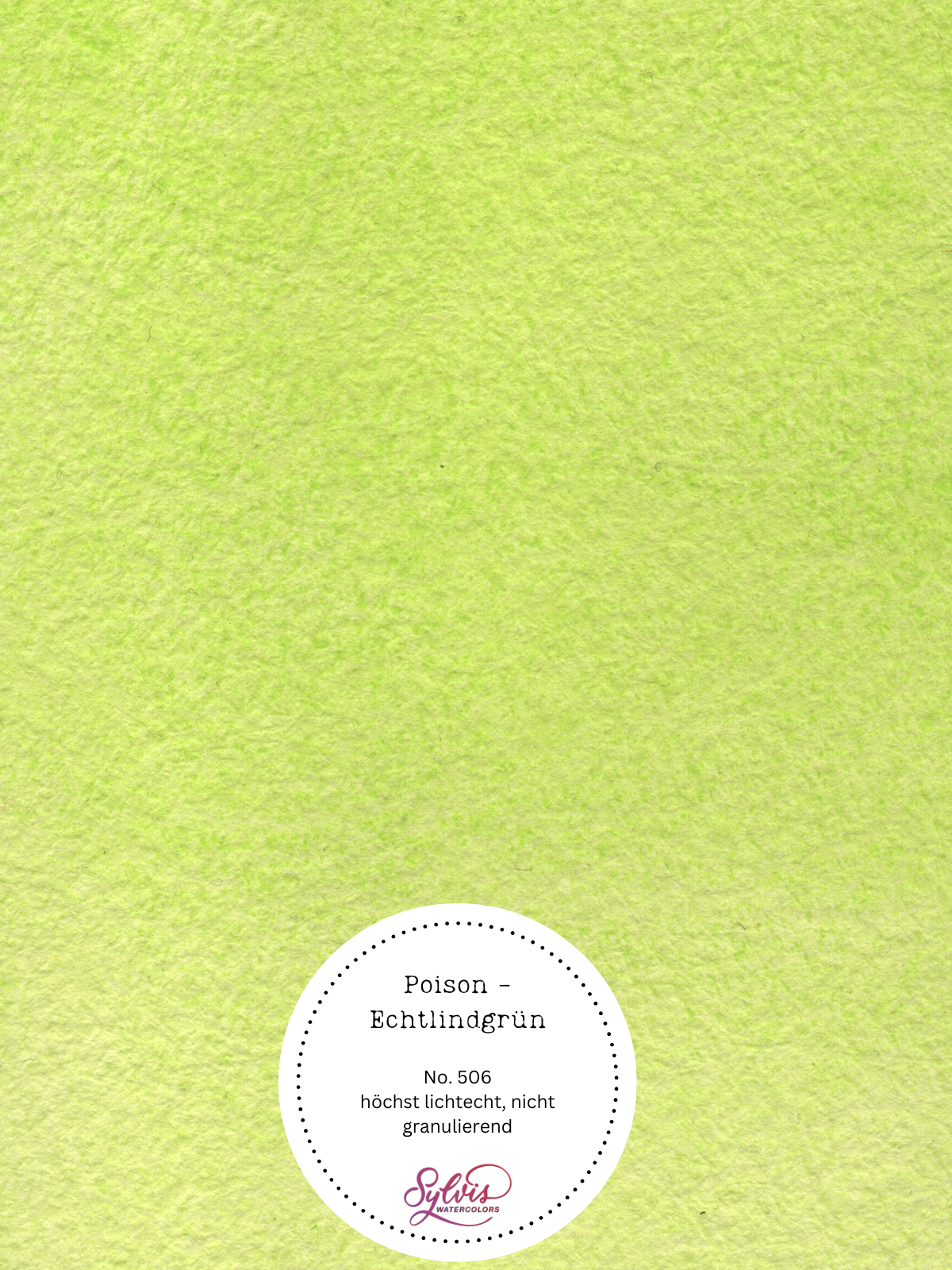 Farbkarte Poison – handgemachte Aquarellfarbe auf Aquarellpapier, höchste Lichtechtheit