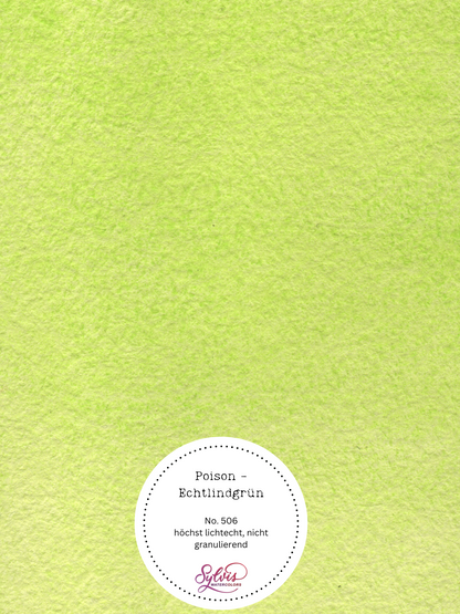 Farbkarte Poison – handgemachte Aquarellfarbe auf Aquarellpapier, höchste Lichtechtheit