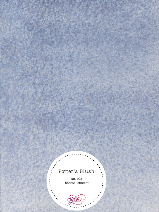 Farbkarte Potter's Blush – handgemachte Aquarellfarbe auf Aquarellpapier, höchste Lichtechtheit