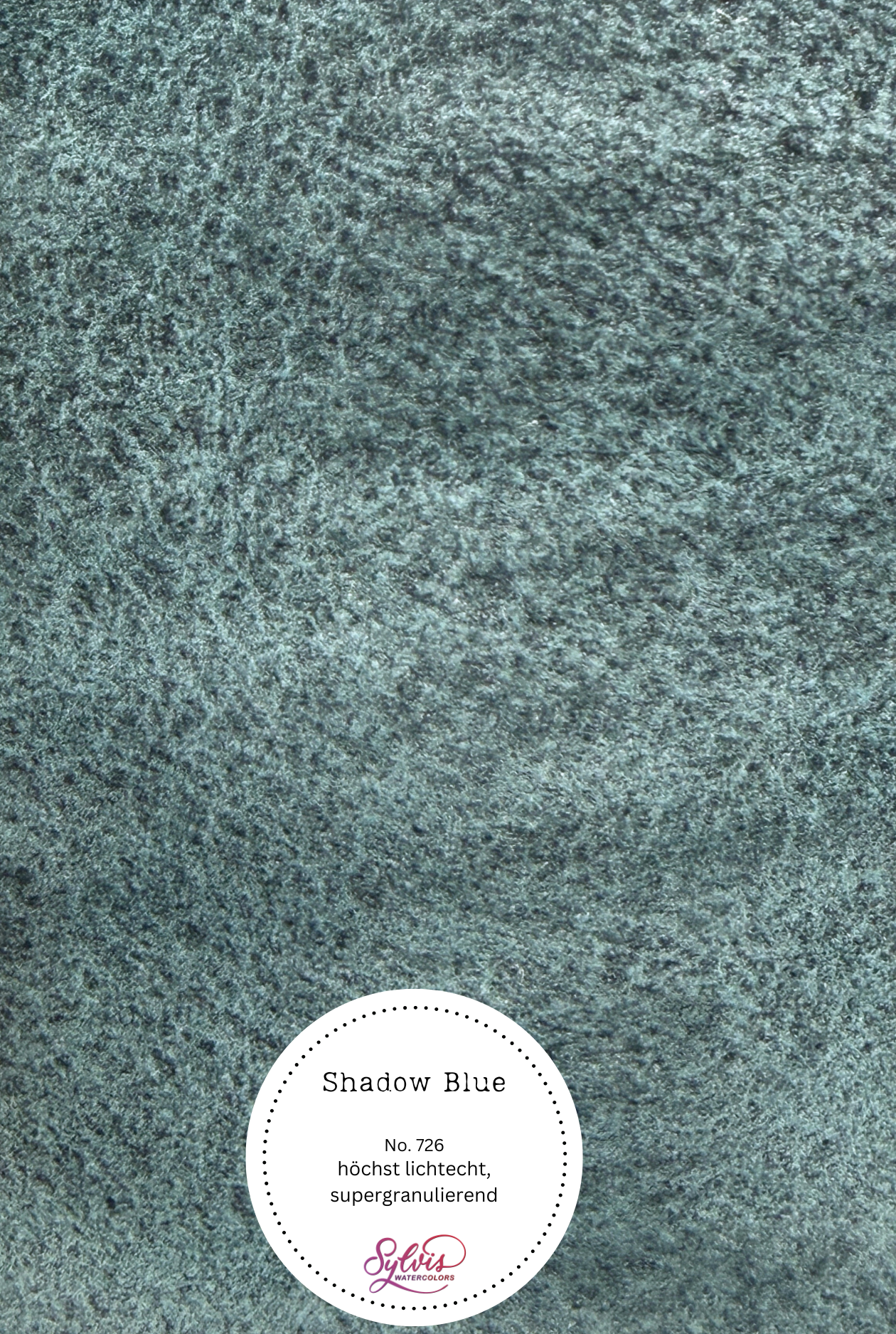 Farbswatch auf Aquarellpapier Shadow Blue