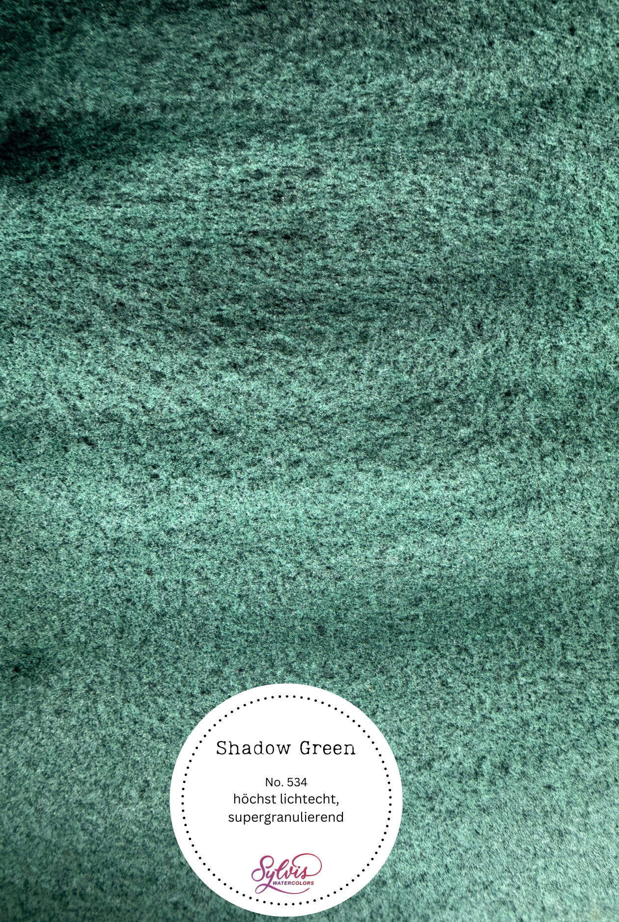 Farbswatch auf Aquarellpapier Farbe Shadow Green