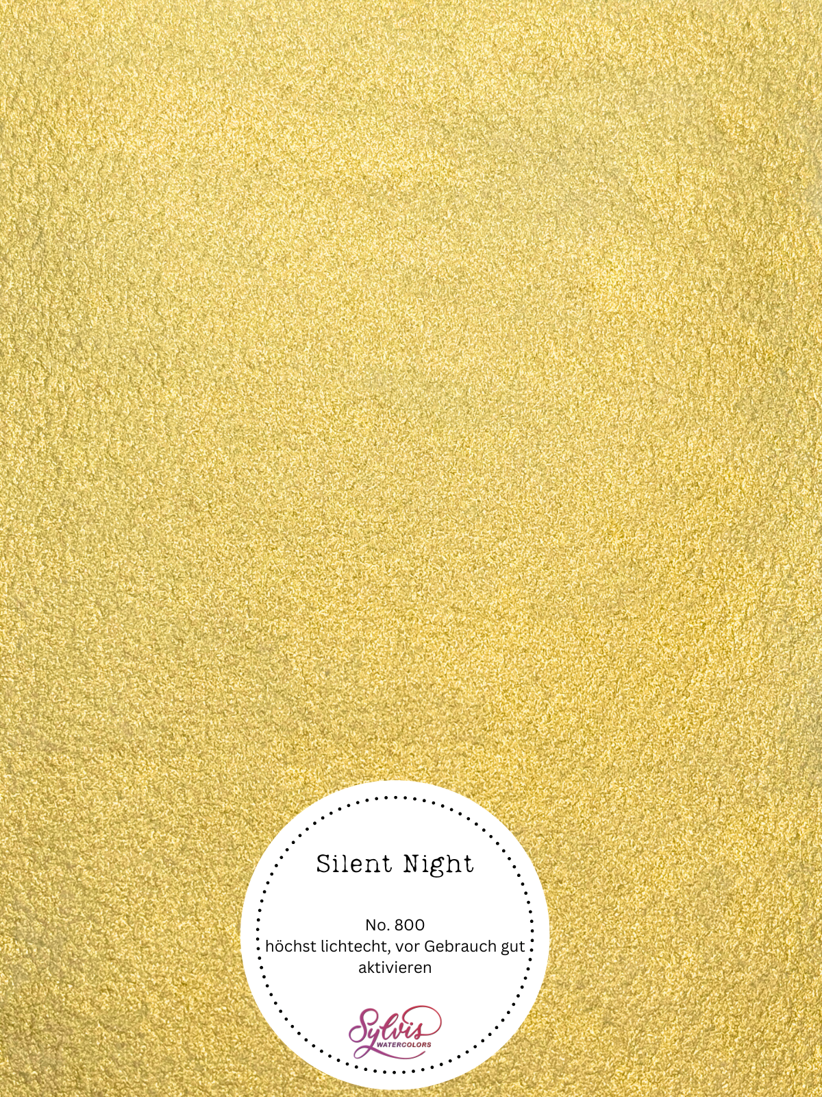 Farbkarte Silent Night – handgemachte Aquarellfarbe auf Aquarellpapier, höchste Lichtechtheit, Glitzer, MICA