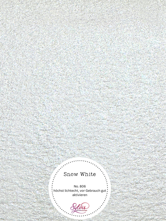 Aquarellfarbe 'Snow White' - MICA Glitzerpigment, Silberweiß