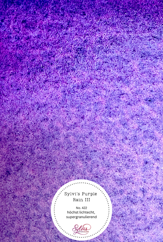 Farbswatch Sylvi's Purple Rain III auf Aqurellpapier