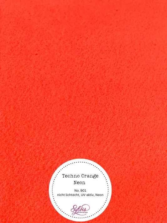 Aquarellfarbe 'Techno Orange' - UV-aktiv, Neon