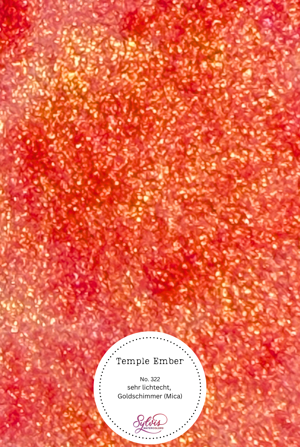 Farbswatch Temple Ember auf Aquarellpapier