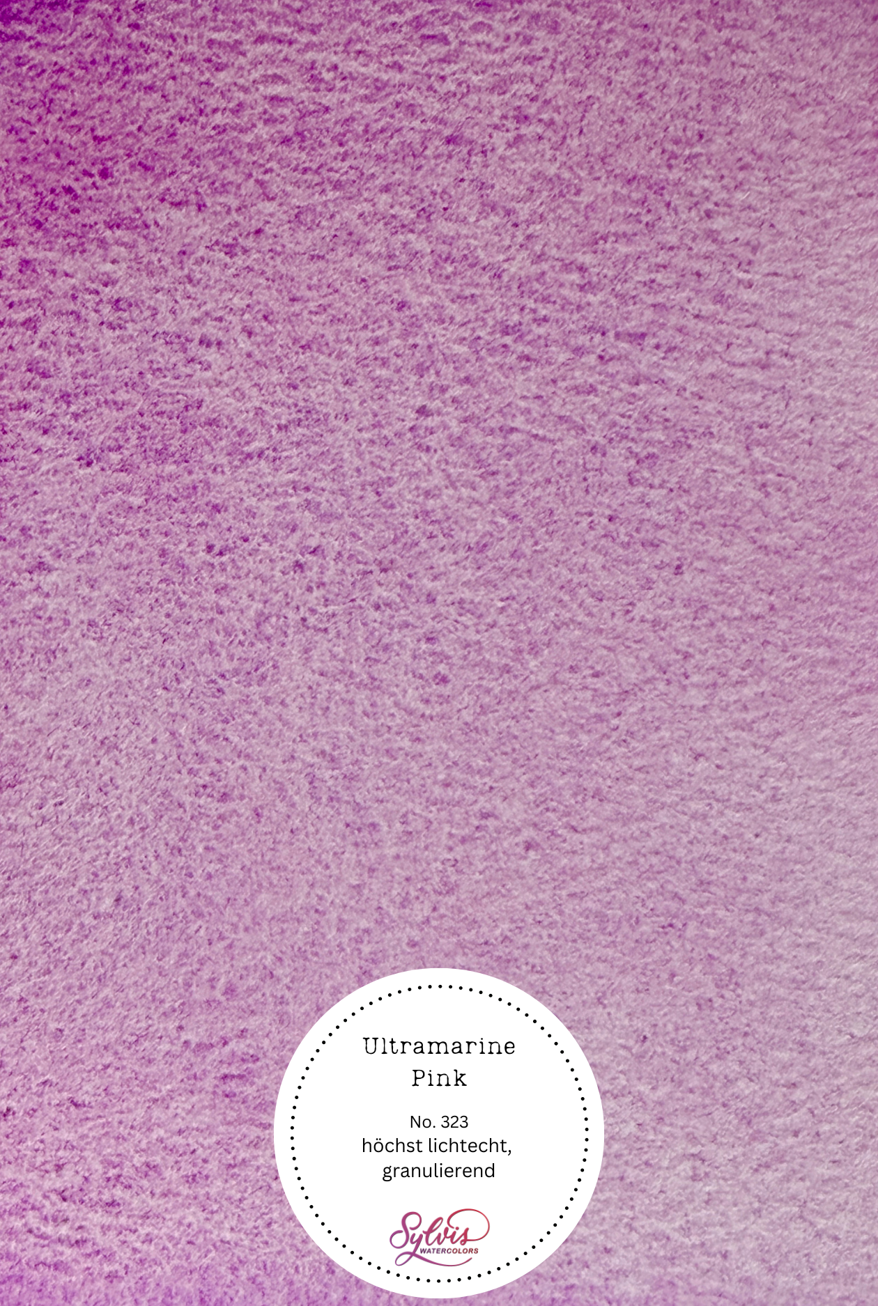 Farbswatch auf Aquarellpapier Ultramarine Pink