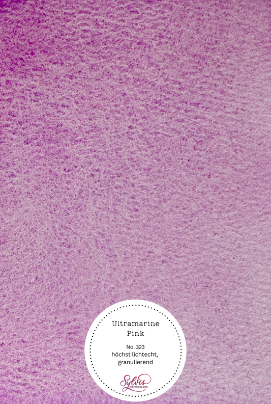 Farbswatch auf Aquarellpapier Ultramarine Pink